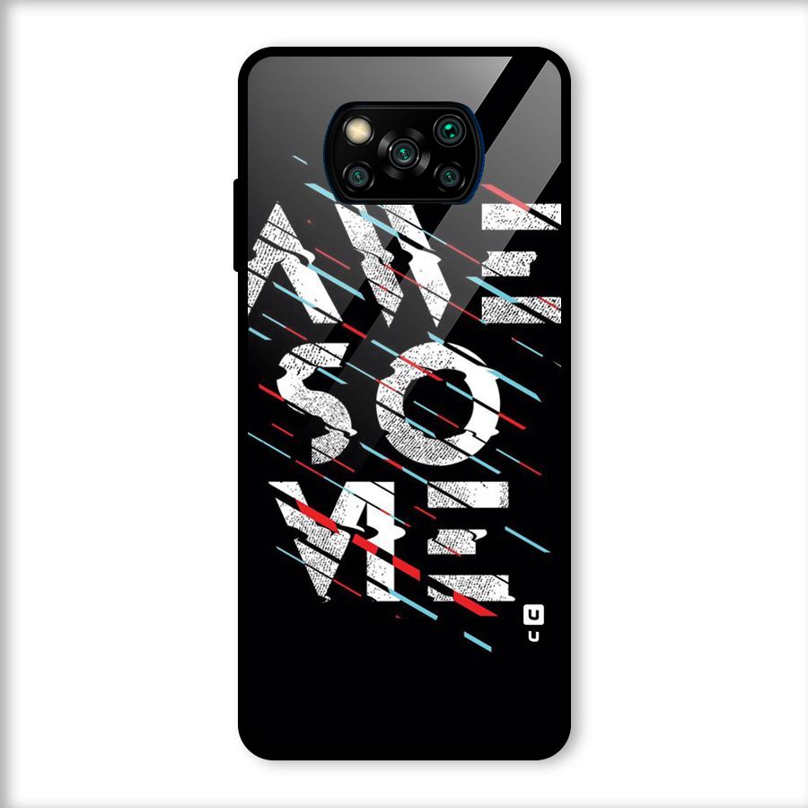 Awesome Me Glass Back Case for Poco X3