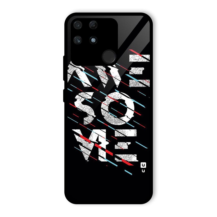 Awesome Me Glass Back Case for Realme Narzo 50A