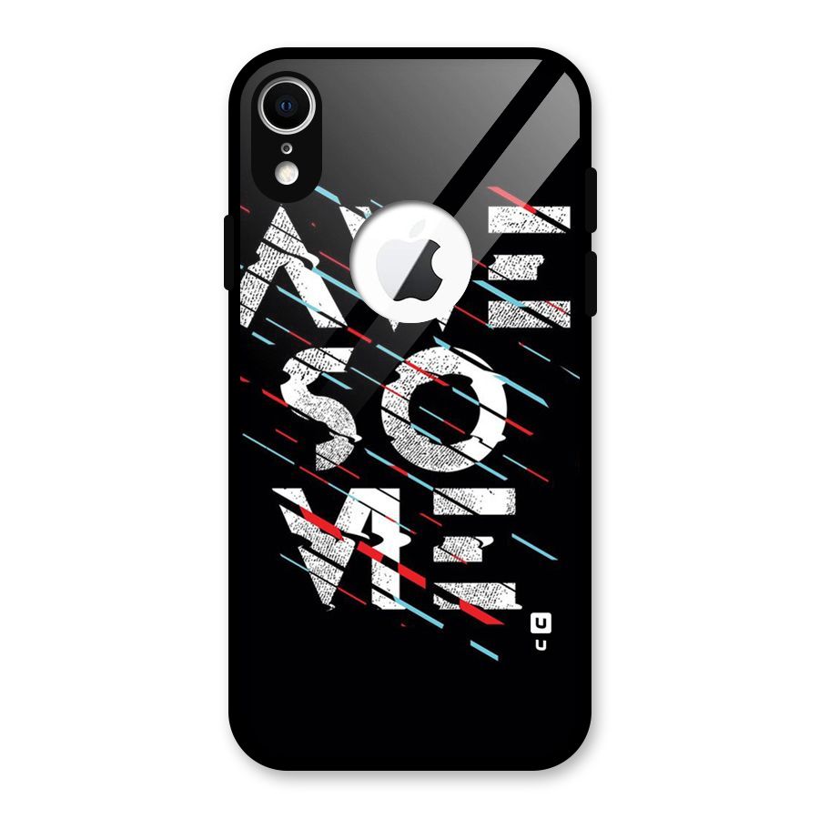 Awesome Me Glass Back Case for iPhone XR Logo Cut
