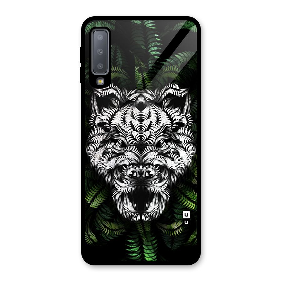 Aztec Art Tiger Glass Back Case for Galaxy A7 (2018)