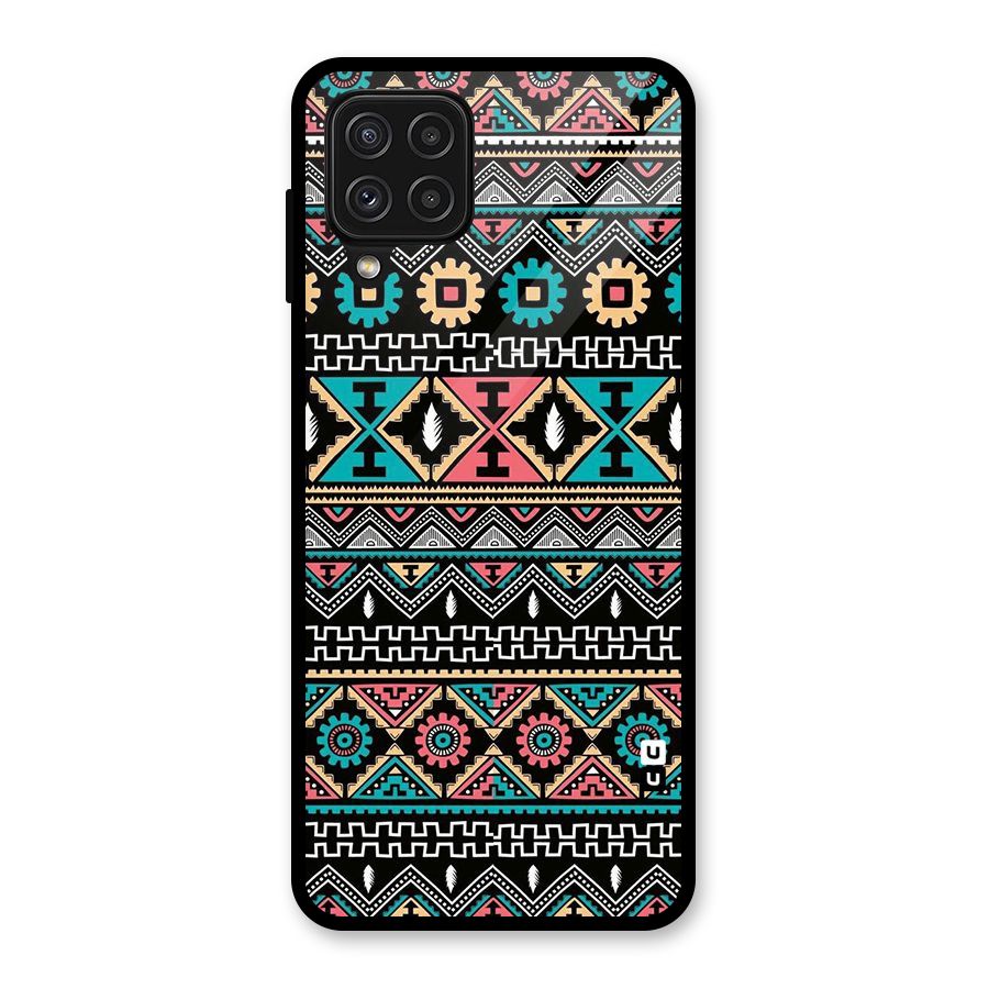 Aztec Beautiful Creativity Glass Back Case for Galaxy A22 4G