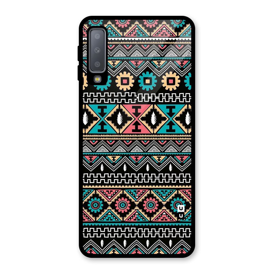 Aztec Beautiful Creativity Glass Back Case for Galaxy A7 (2018)