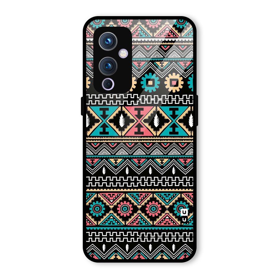 Aztec Beautiful Creativity Glass Back Case for OnePlus 9