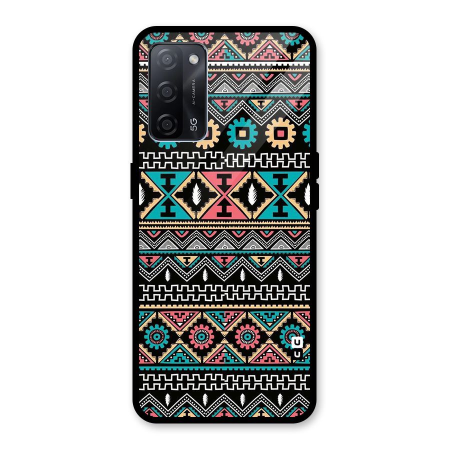 Aztec Beautiful Creativity Glass Back Case for Oppo A53s 5G