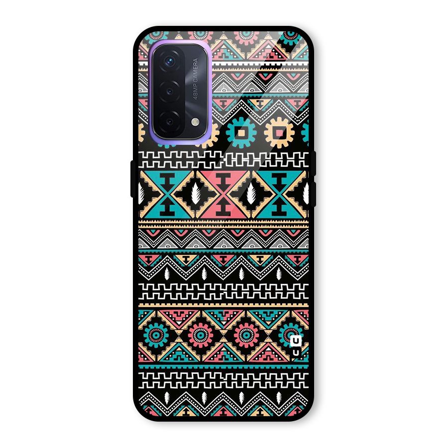 Aztec Beautiful Creativity Glass Back Case for Oppo A74 5G
