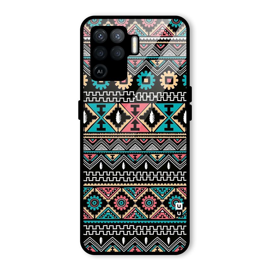 Aztec Beautiful Creativity Glass Back Case for Oppo F19 Pro