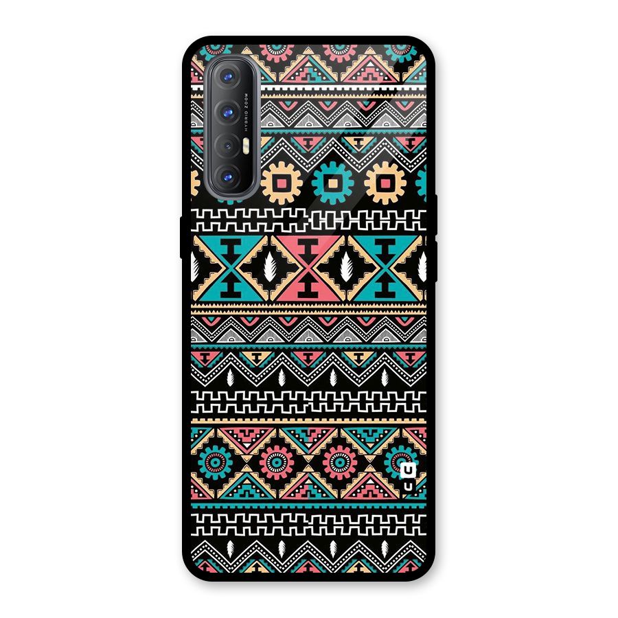 Aztec Beautiful Creativity Glass Back Case for Oppo Reno3 Pro