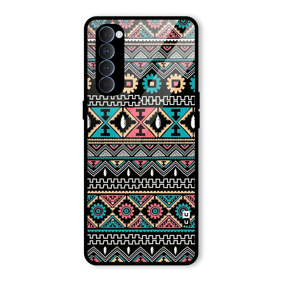 Aztec Beautiful Creativity Glass Back Case for Oppo Reno4 Pro