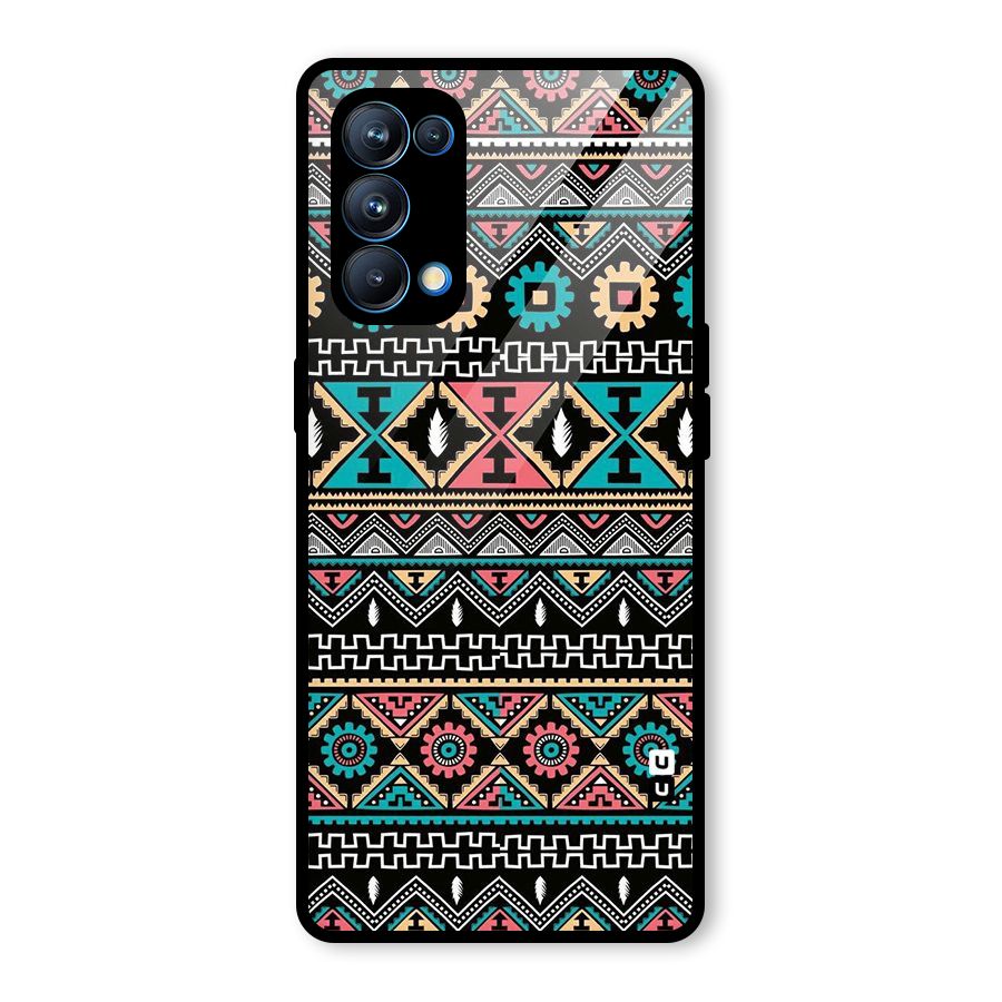 Aztec Beautiful Creativity Glass Back Case for Oppo Reno5 Pro 5G