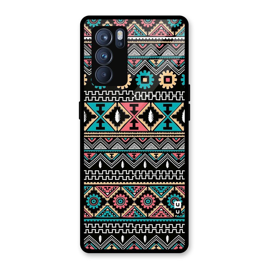 Aztec Beautiful Creativity Glass Back Case for Oppo Reno6 Pro 5G