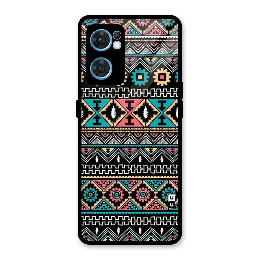 Aztec Beautiful Creativity Glass Back Case for Oppo Reno7 5G