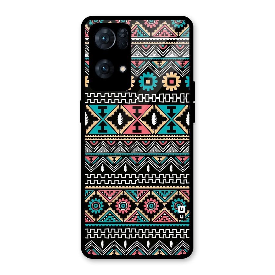 Aztec Beautiful Creativity Glass Back Case for Oppo Reno7 Pro 5G