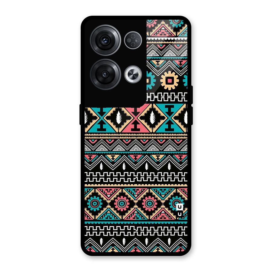 Aztec Beautiful Creativity Glass Back Case for Oppo Reno8 Pro 5G