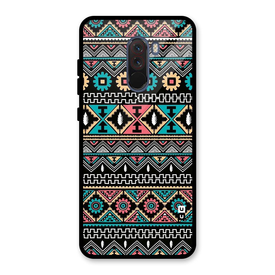 Aztec Beautiful Creativity Glass Back Case for Poco F1