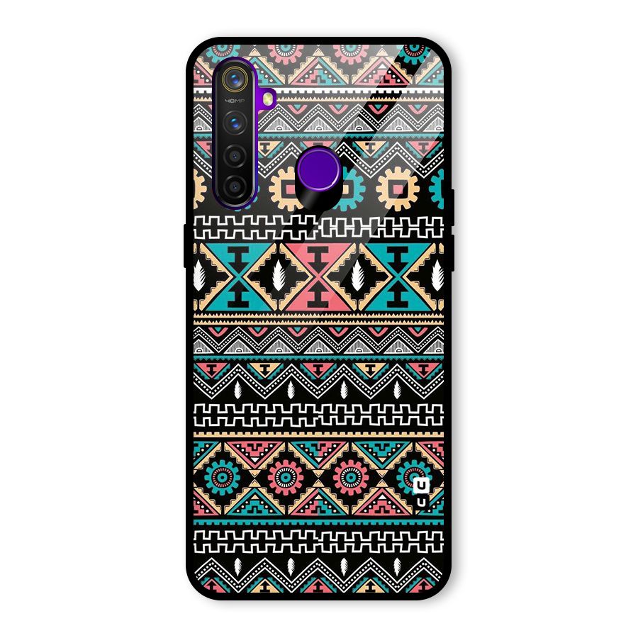 Aztec Beautiful Creativity Glass Back Case for Realme 5 Pro