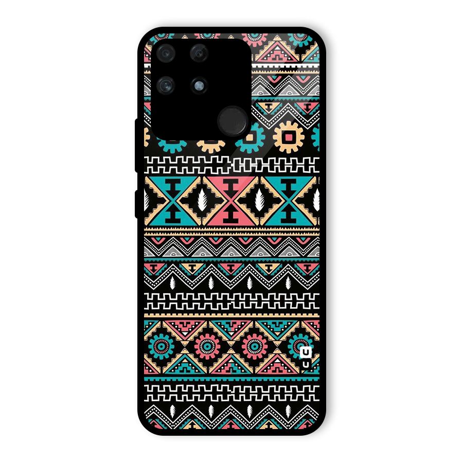 Aztec Beautiful Creativity Glass Back Case for Realme Narzo 50A