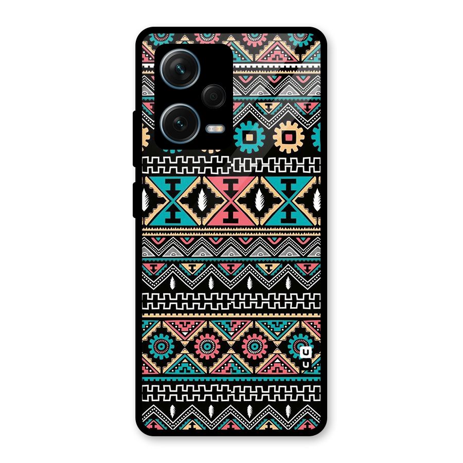 Aztec Beautiful Creativity Glass Back Case for Redmi Note 12 Pro Plus 5G