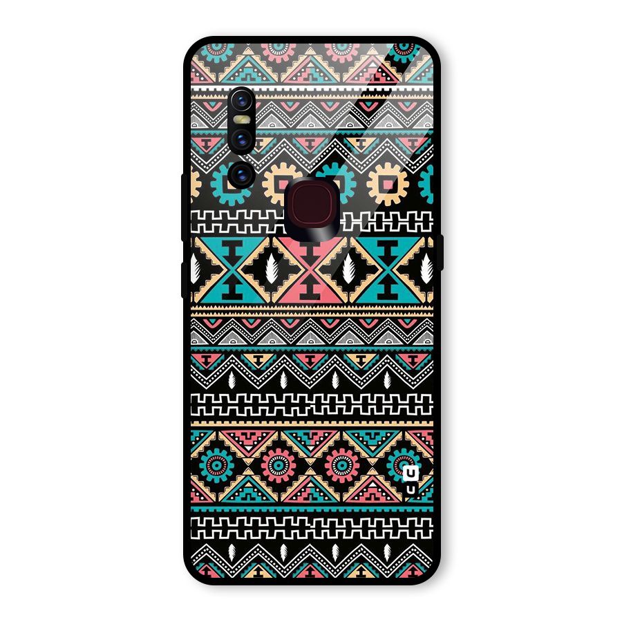 Aztec Beautiful Creativity Glass Back Case for Vivo V15