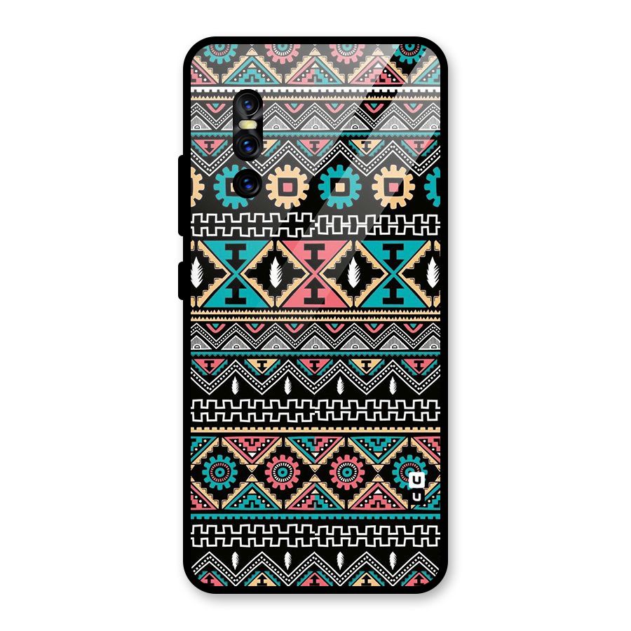 Aztec Beautiful Creativity Glass Back Case for Vivo V15 Pro