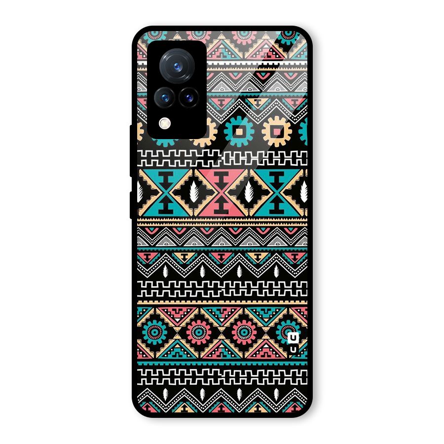 Aztec Beautiful Creativity Glass Back Case for Vivo V21 5G