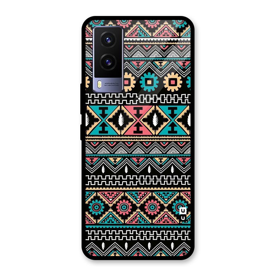 Aztec Beautiful Creativity Glass Back Case for Vivo V21e 5G