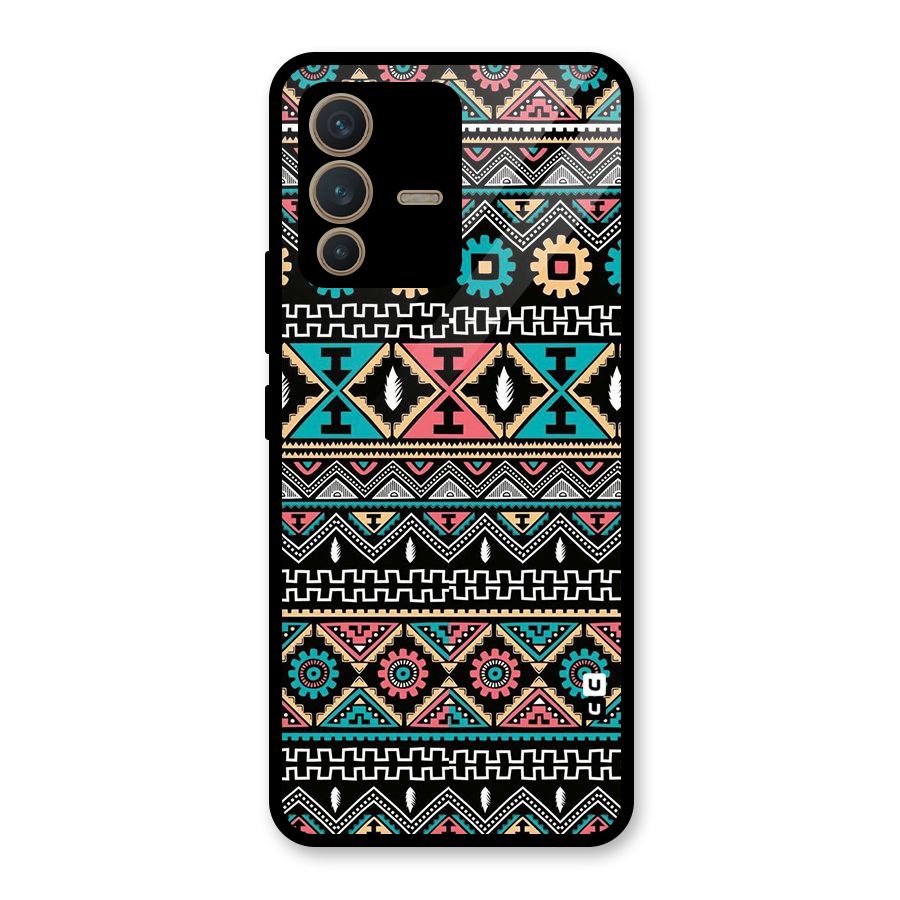 Aztec Beautiful Creativity Glass Back Case for Vivo V23 5G