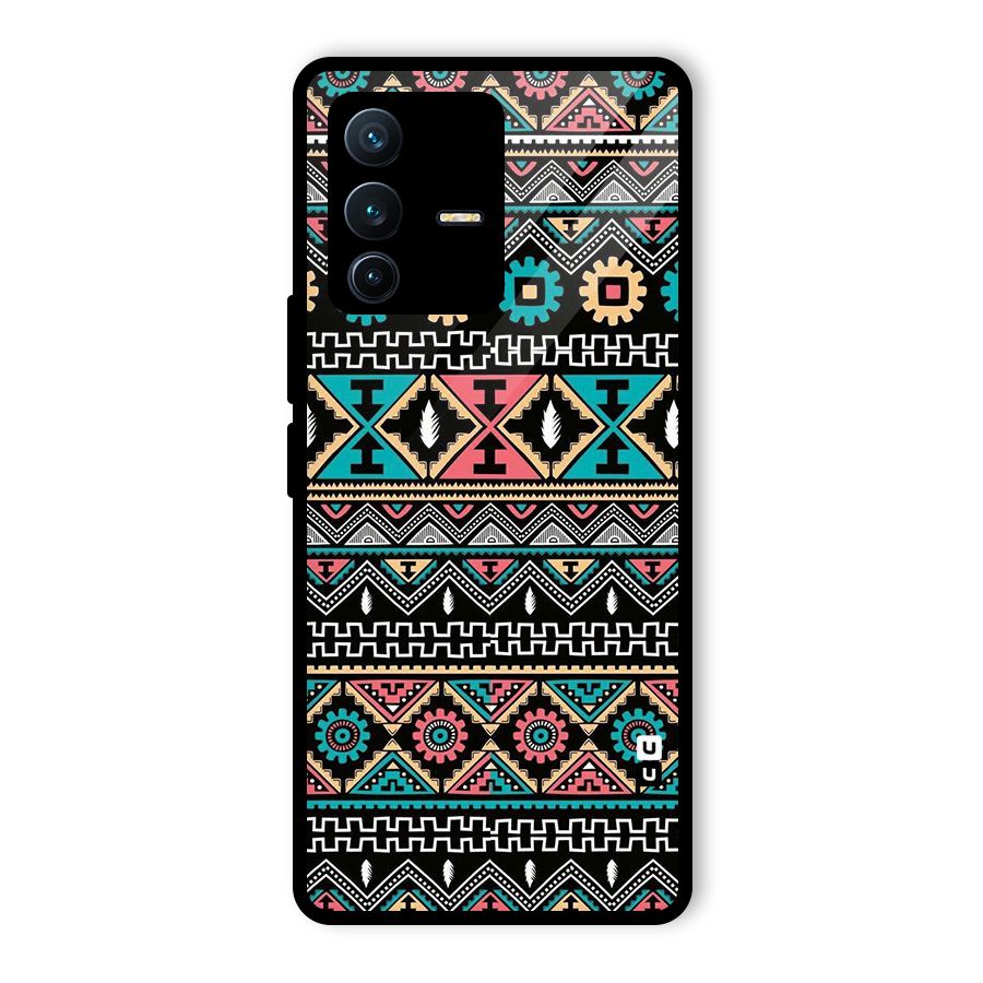 Aztec Beautiful Creativity Glass Back Case for Vivo V23 Pro