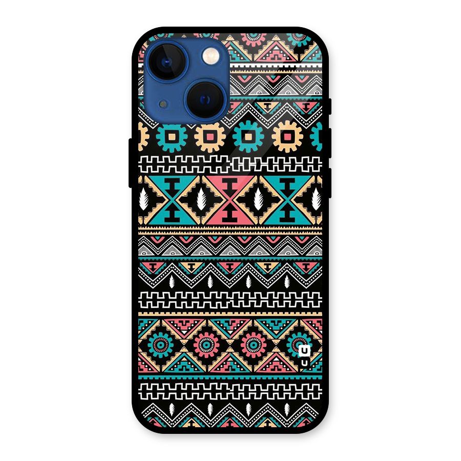 Aztec Beautiful Creativity Glass Back Case for iPhone 13 Mini
