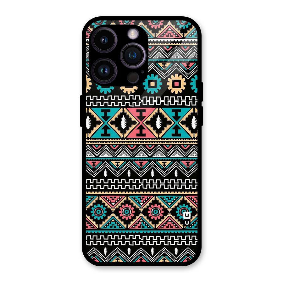 Aztec Beautiful Creativity Glass Back Case for iPhone 14 Pro Max