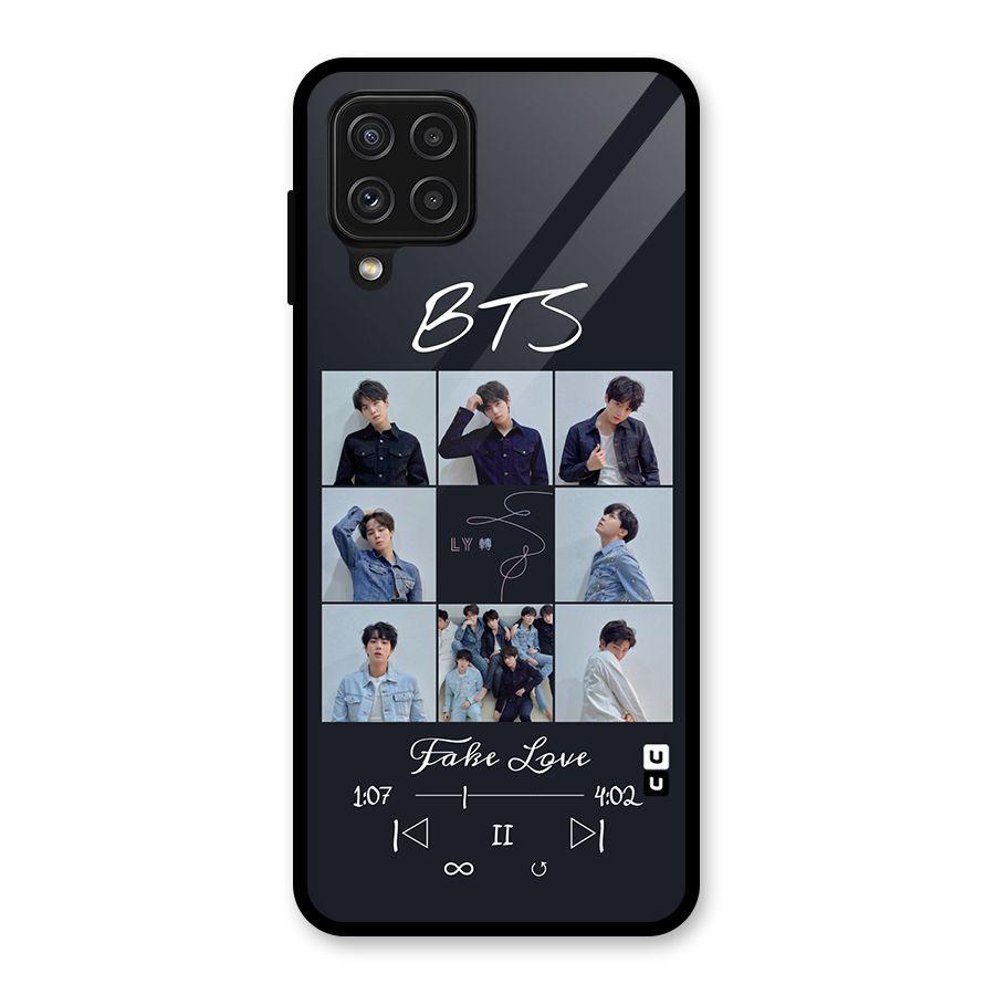 BTS Fake Love Glass Back Case for Galaxy A22 4G