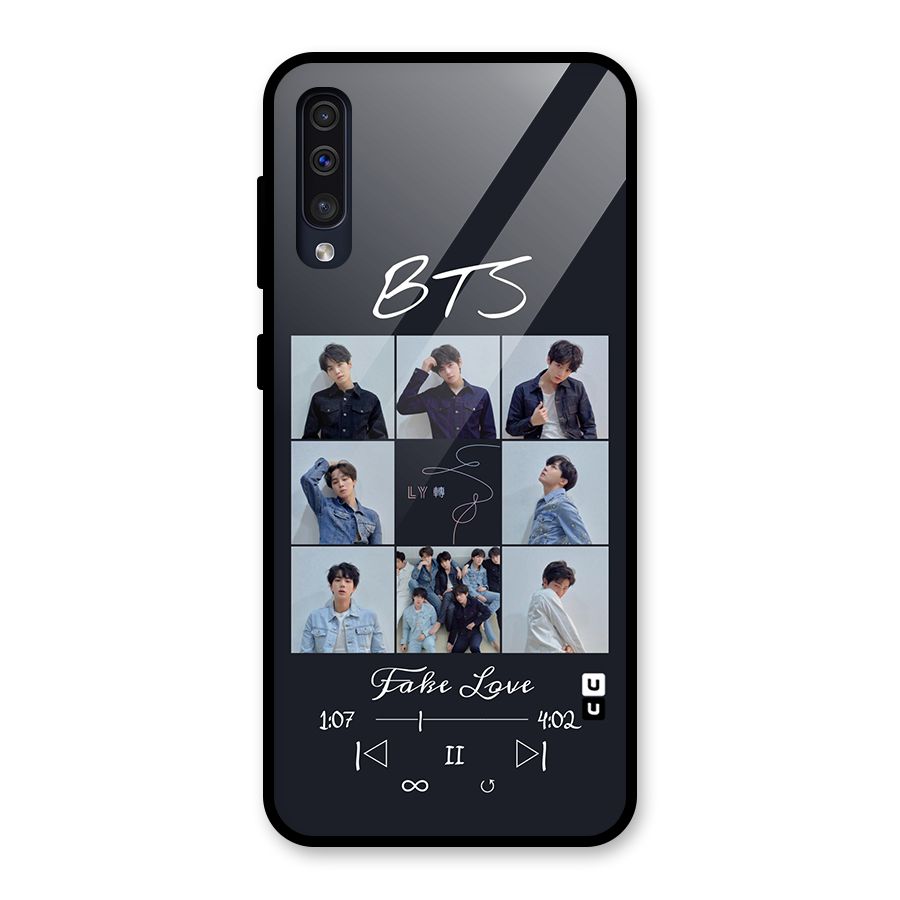 BTS Fake Love Glass Back Case for Galaxy A30s