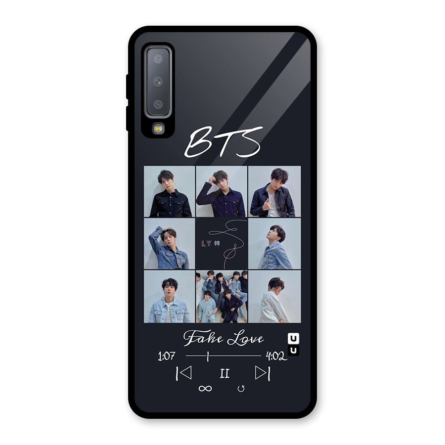 BTS Fake Love Glass Back Case for Galaxy A7 (2018)