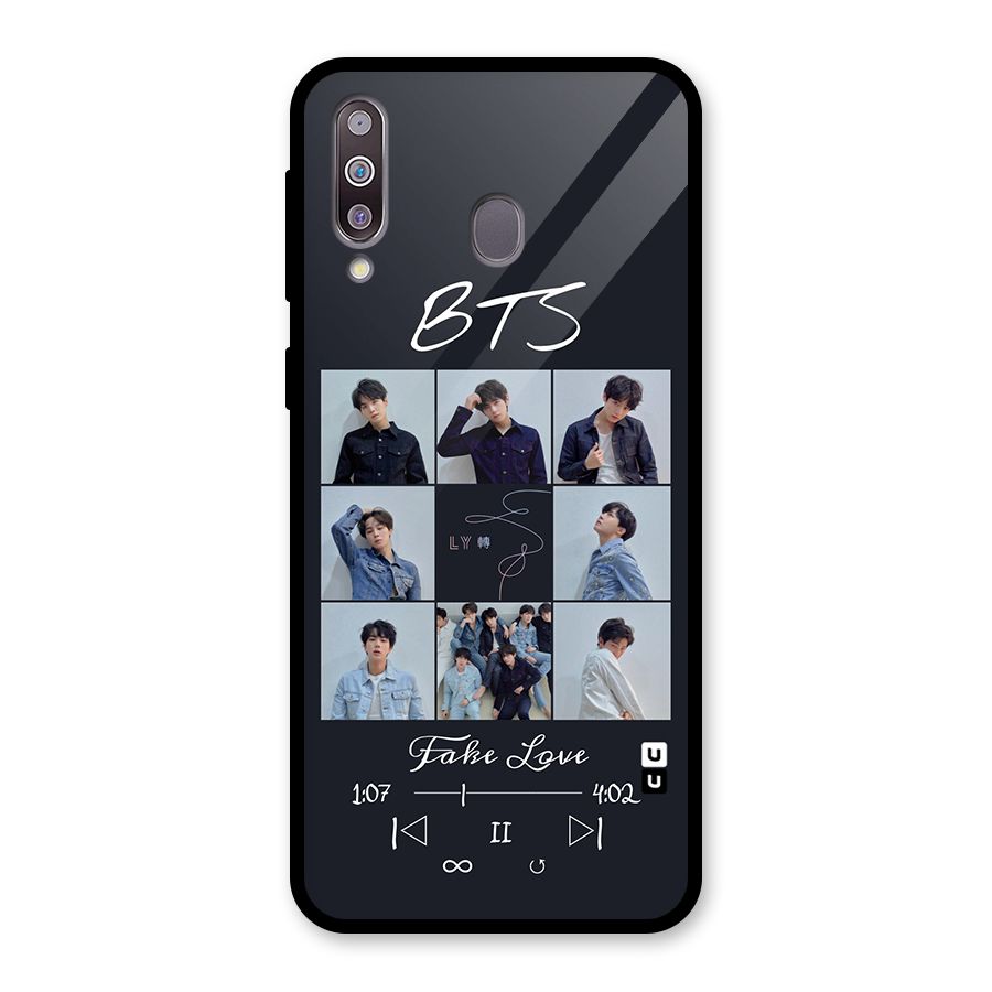 BTS Fake Love Glass Back Case for Galaxy M30