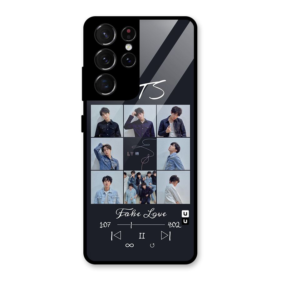 BTS Fake Love Glass Back Case for Galaxy S21 Ultra 5G