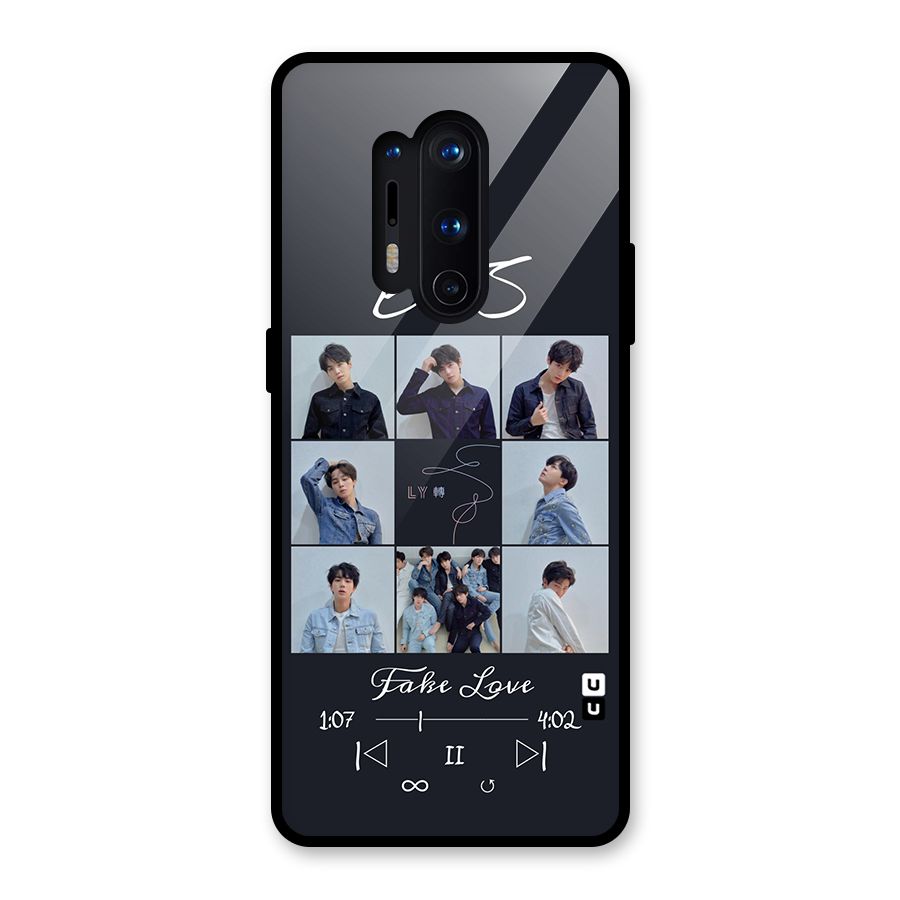 BTS Fake Love Glass Back Case for OnePlus 8 Pro