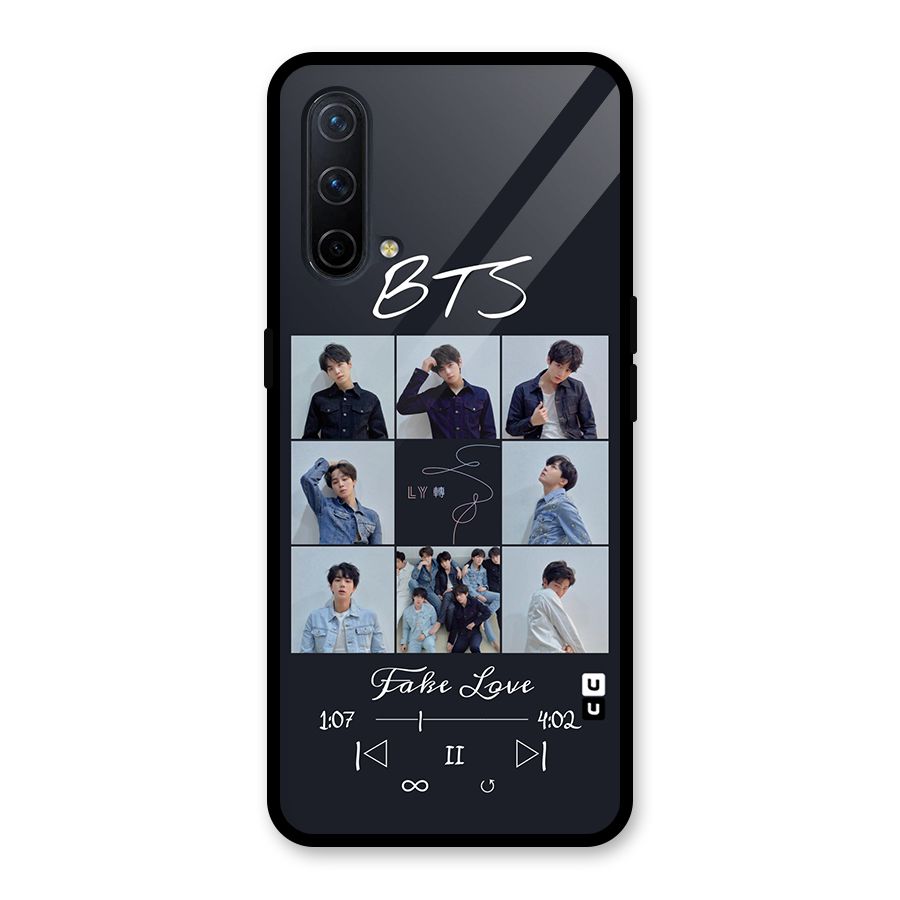 BTS Fake Love Glass Back Case for OnePlus Nord CE 5G