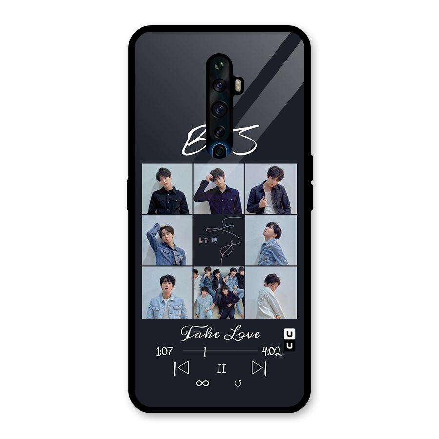 BTS Fake Love Glass Back Case for Oppo Reno2 F