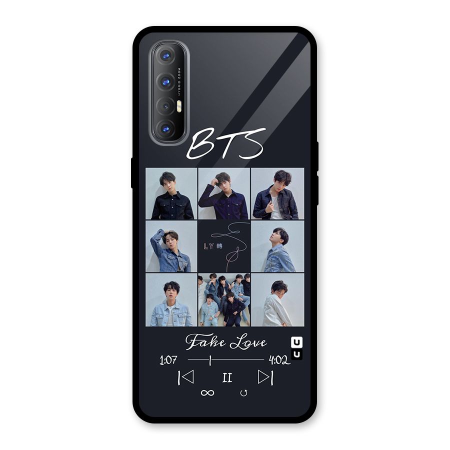 BTS Fake Love Glass Back Case for Oppo Reno3 Pro