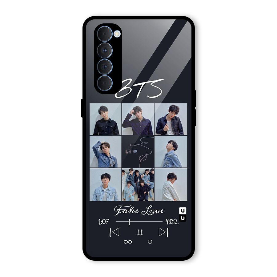BTS Fake Love Glass Back Case for Oppo Reno4 Pro