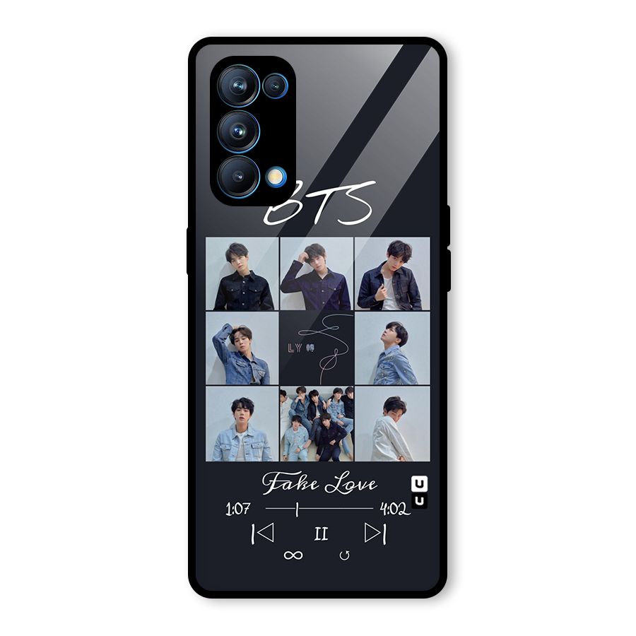 BTS Fake Love Glass Back Case for Oppo Reno5 Pro 5G