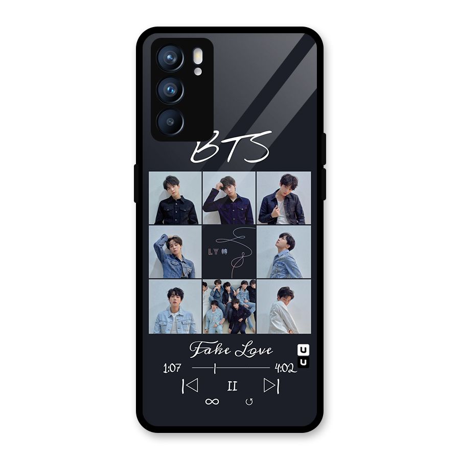 BTS Fake Love Glass Back Case for Oppo Reno6 5G