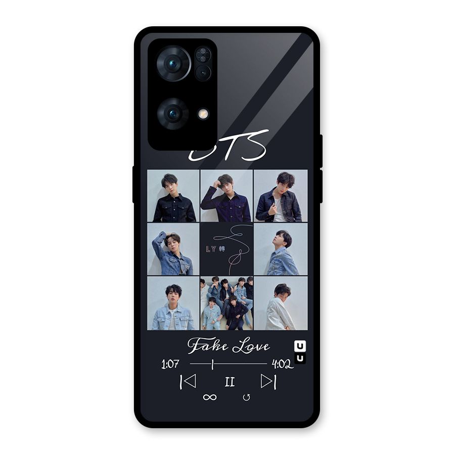 BTS Fake Love Glass Back Case for Oppo Reno7 Pro 5G