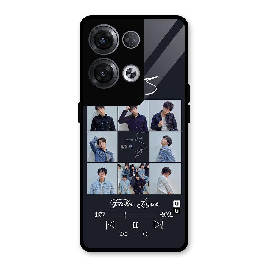 BTS Fake Love Glass Back Case for Oppo Reno8 Pro 5G