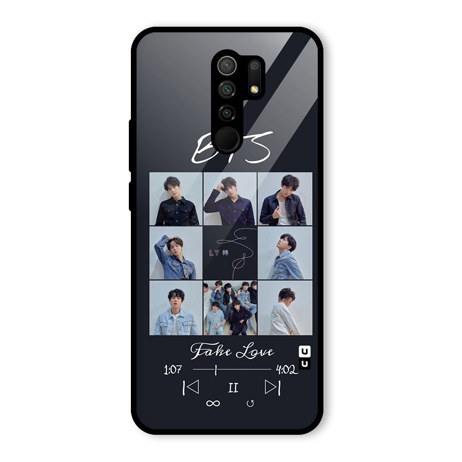 BTS Fake Love Glass Back Case for Poco M2