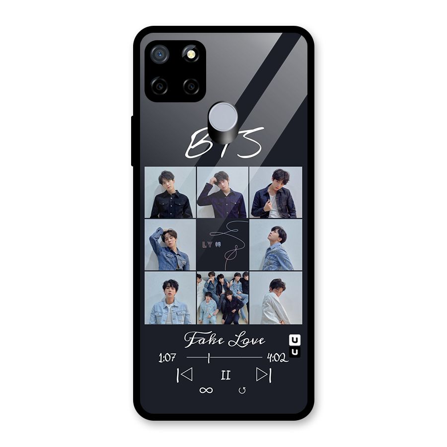 BTS Fake Love Glass Back Case for Realme C12