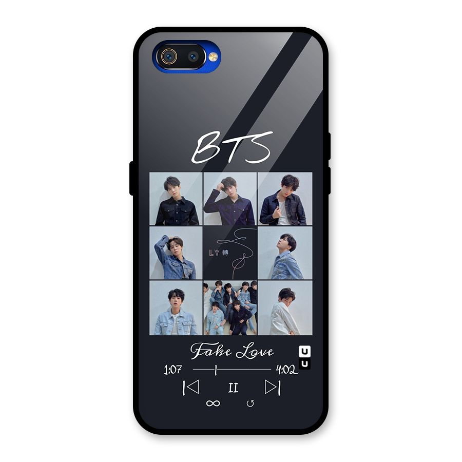 BTS Fake Love Glass Back Case for Realme C2