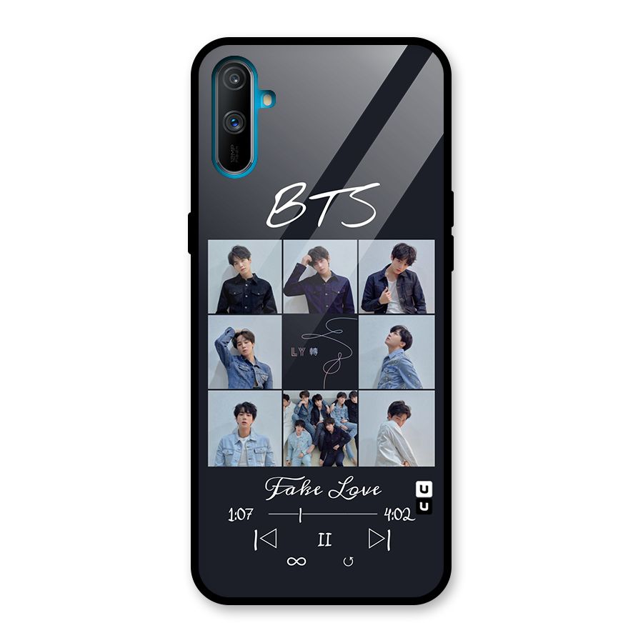 BTS Fake Love Glass Back Case for Realme C3