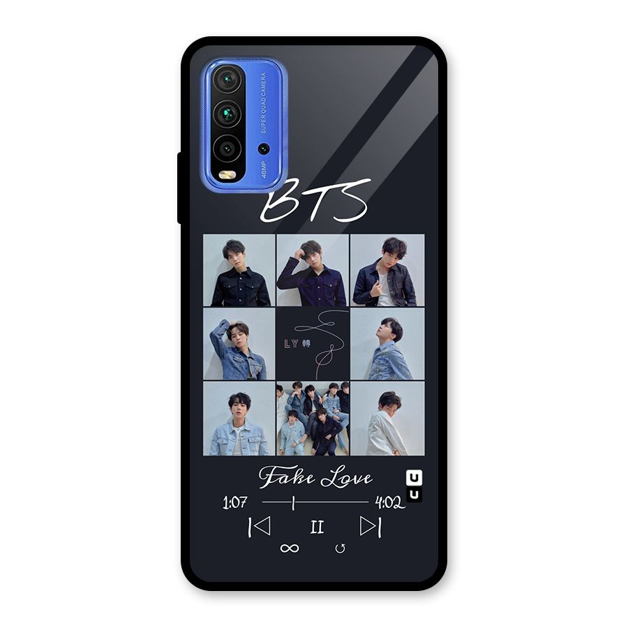 BTS Fake Love Glass Back Case for Redmi 9 Power