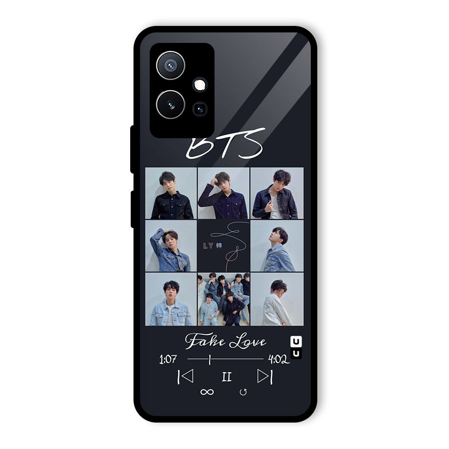 BTS Fake Love Glass Back Case for Vivo T1 5G