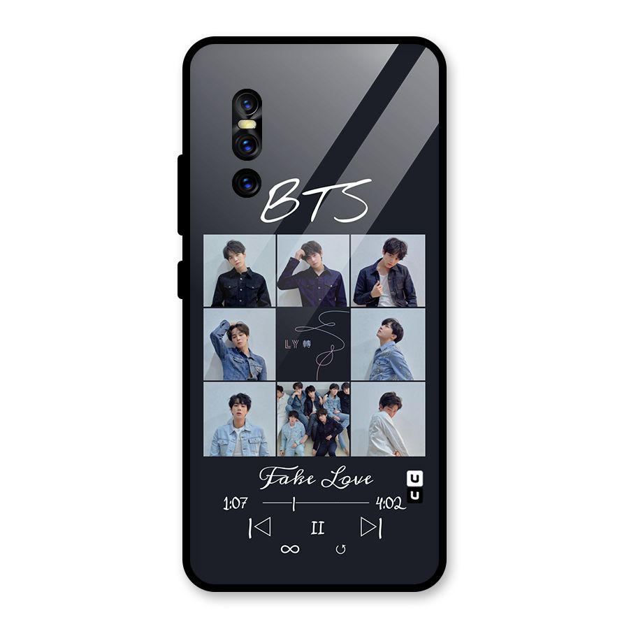 BTS Fake Love Glass Back Case for Vivo V15 Pro